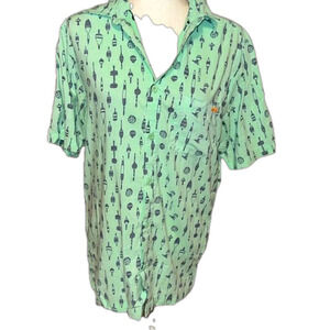 Salt Life Live The Salt Life Men's Shirt  Short Sleeve Hawaiian Fishing S
